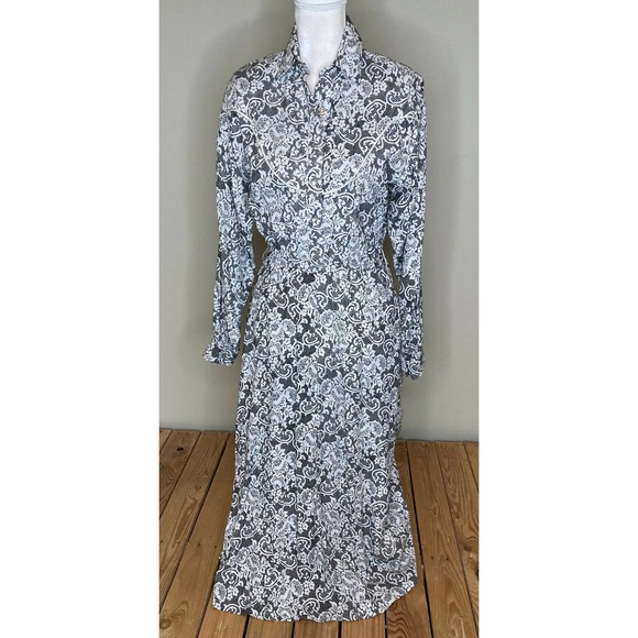 PANHANDLE SLIM Snap Front Long Sleeve Dress Size 6